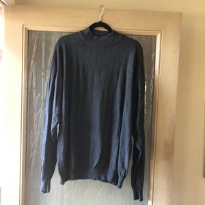 Gorgeous dark gray heather mock turtleneck XL